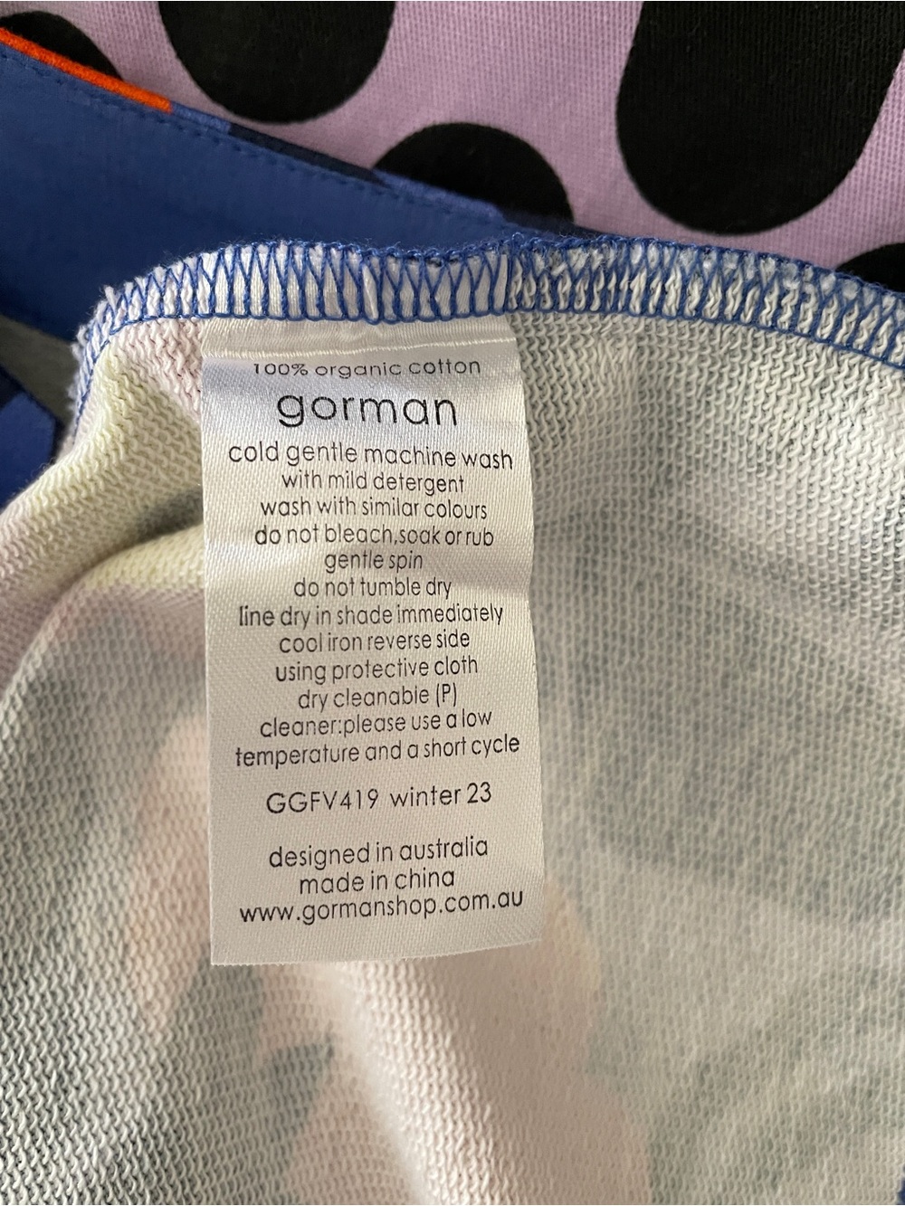 Gorman organic cotton Blue floral tiered Dress marimekko Scandinavian style - Picture 7 of 8